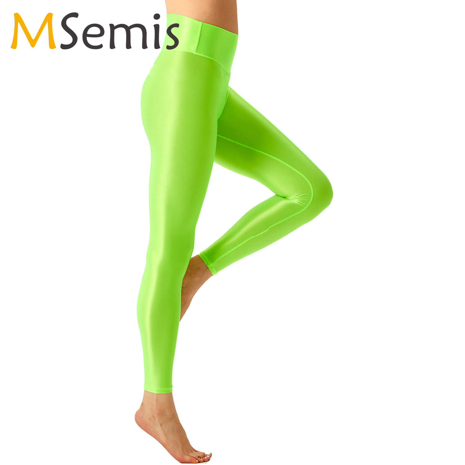 Pilates In Yoga Pants - กางเกงเลกกิ้งบัลเล่ต์มันวาวสำหรับผู้หญิงเอวยางยืดออกกำลังกายฟิตเนสโยคะพิลาทิสกางเกงรัดรูปกางเกงเต้น