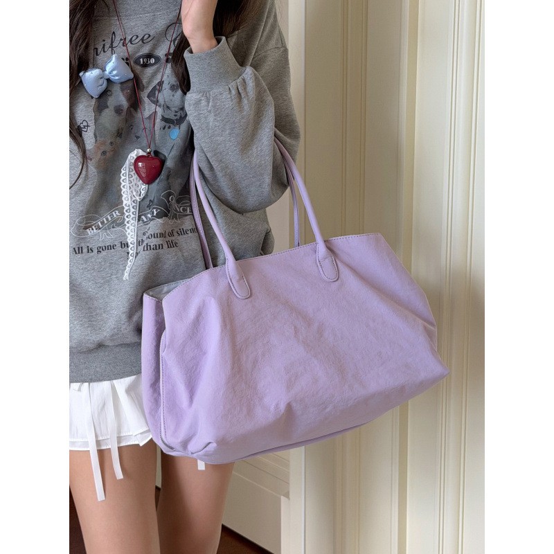 Pilates Yoga Bag - กระเป๋าโท้ทขนาดใหญ่แบบมินิมอล ความจุสูง แบ่งช่องหลายส่วน ทำจากไนลอน สำหรับใส่คอมพิวเตอร์ ฟิตเนส