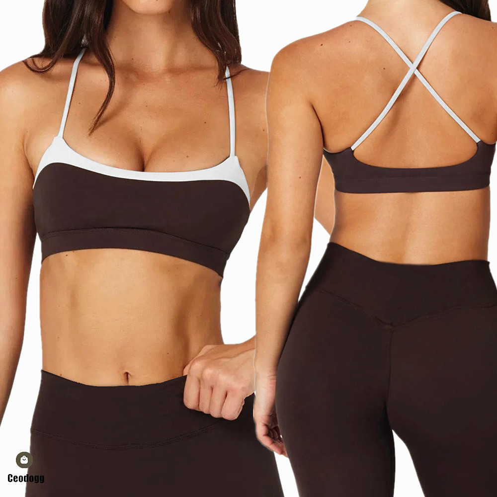 Pilates In Yoga Pants - แพดโยคะบราสำหรับผู้หญิงกางเกงวิ่งกางเกงขาสั้นคอนทราสต์ทริมเอวสูงกางเกงเลกกิ้งกันกระแทกชุดออกกำลังกายชุดพิลาทิส XP182