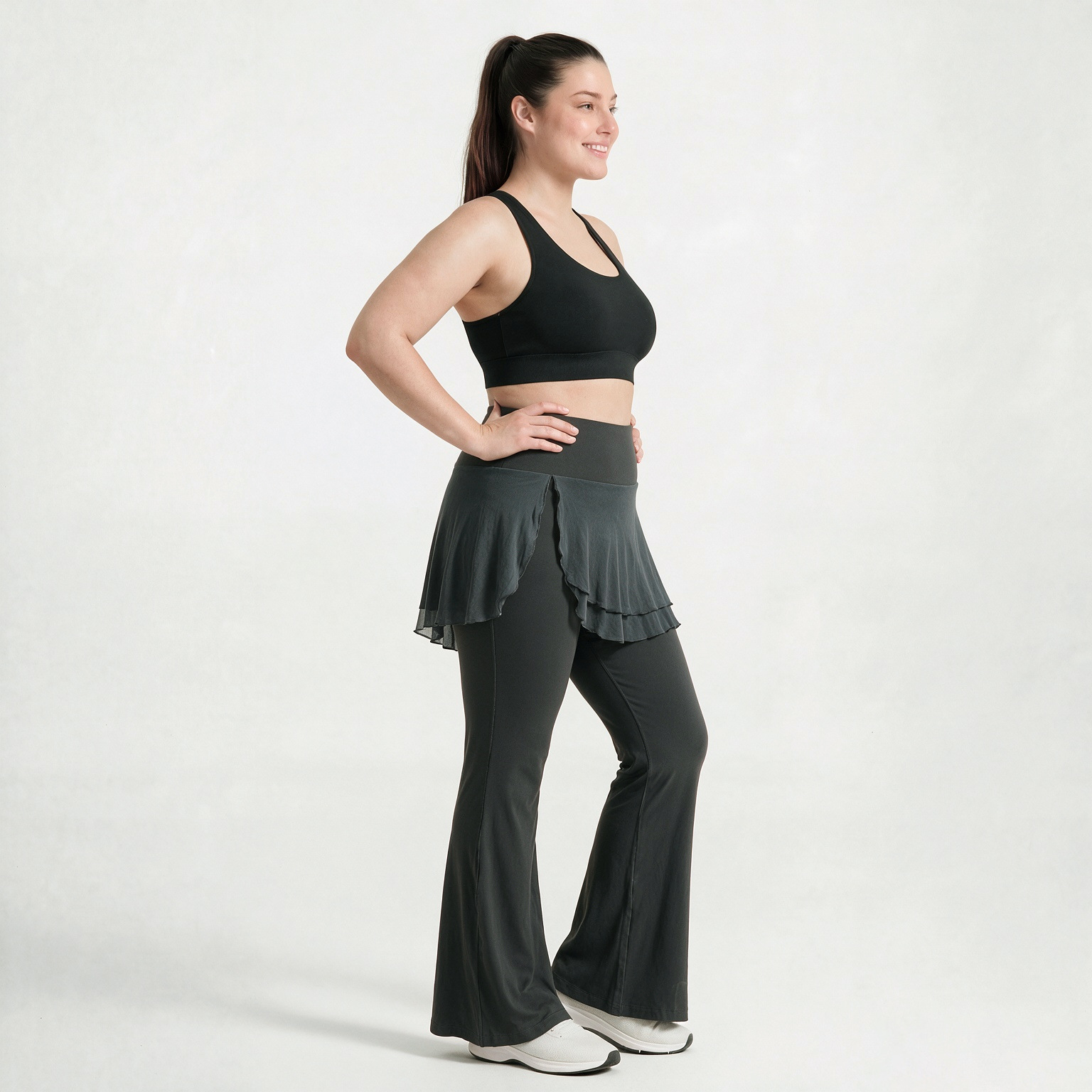 กางเกงโยคะผู้หญิงทรงขาตรงเนื้อ - Pilates In Yoga Pants บทวิจารณ์และราคา